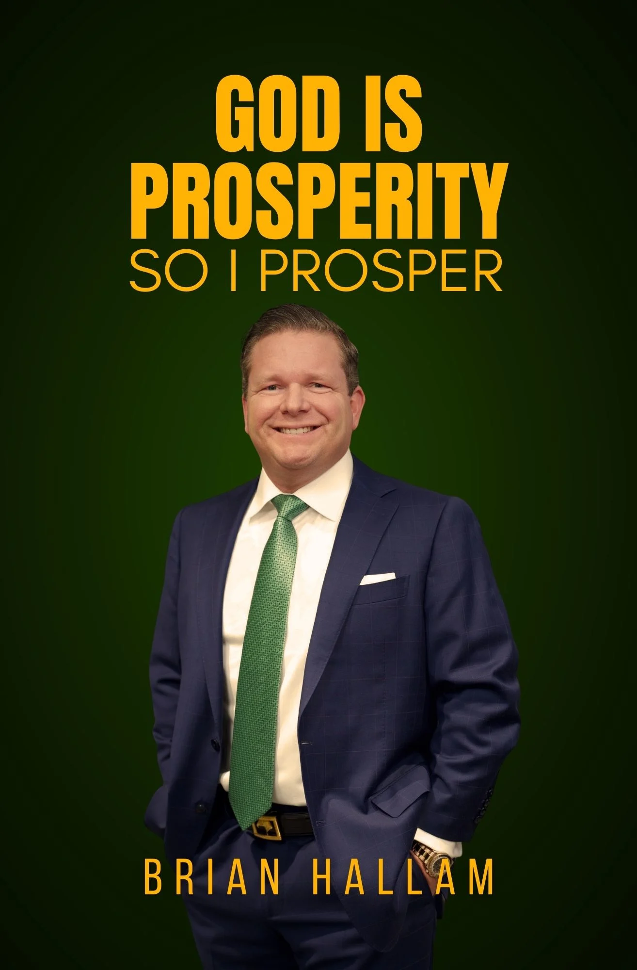 Apostle Brian headshot on book cover for God is Prosperity, So I Prosper